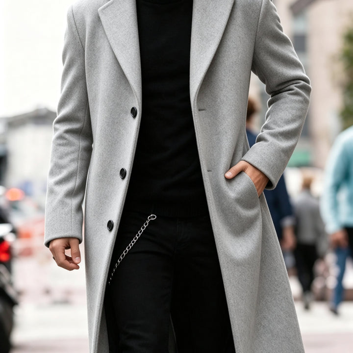Chandler | Elegancki Długi Trencz