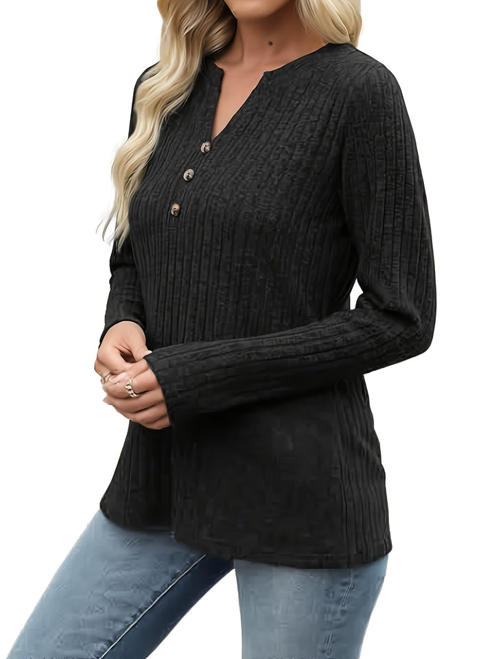 Nadia | Sweter z guzikiem przy dekolcie