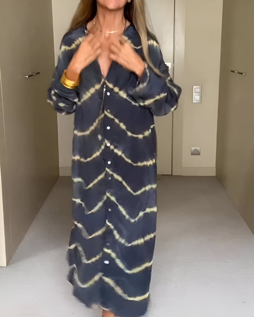 Julia | Klasyczna Boho Sukienka z Dekoltem w Serek