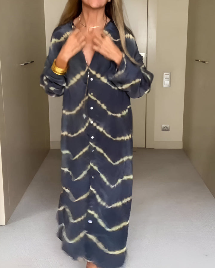 Julia | Klasyczna Boho Sukienka z Dekoltem w Serek