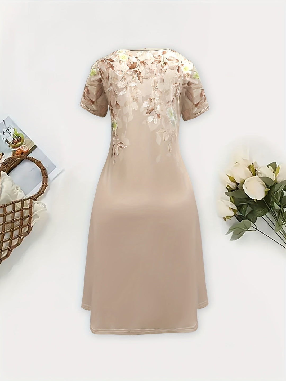 Marjorie | Elegancka Kwiatowa Sukienka A-Linie