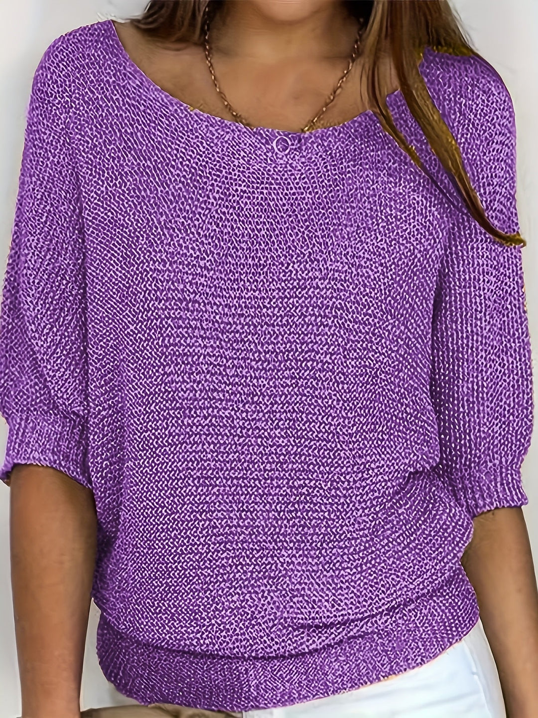 Lena | Luźny Sweter z Otworami