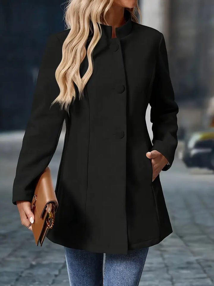 Juliette | Elegancki płaszcz z kołnierzem typu stand-collar