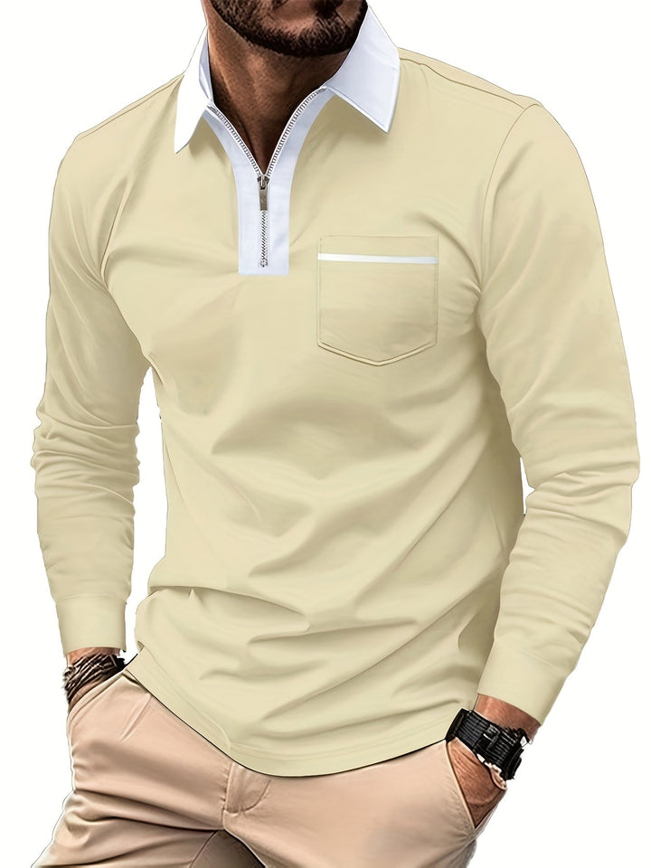 Curtis | Elegancka koszulka polo z zamkiem przy kołnierzu