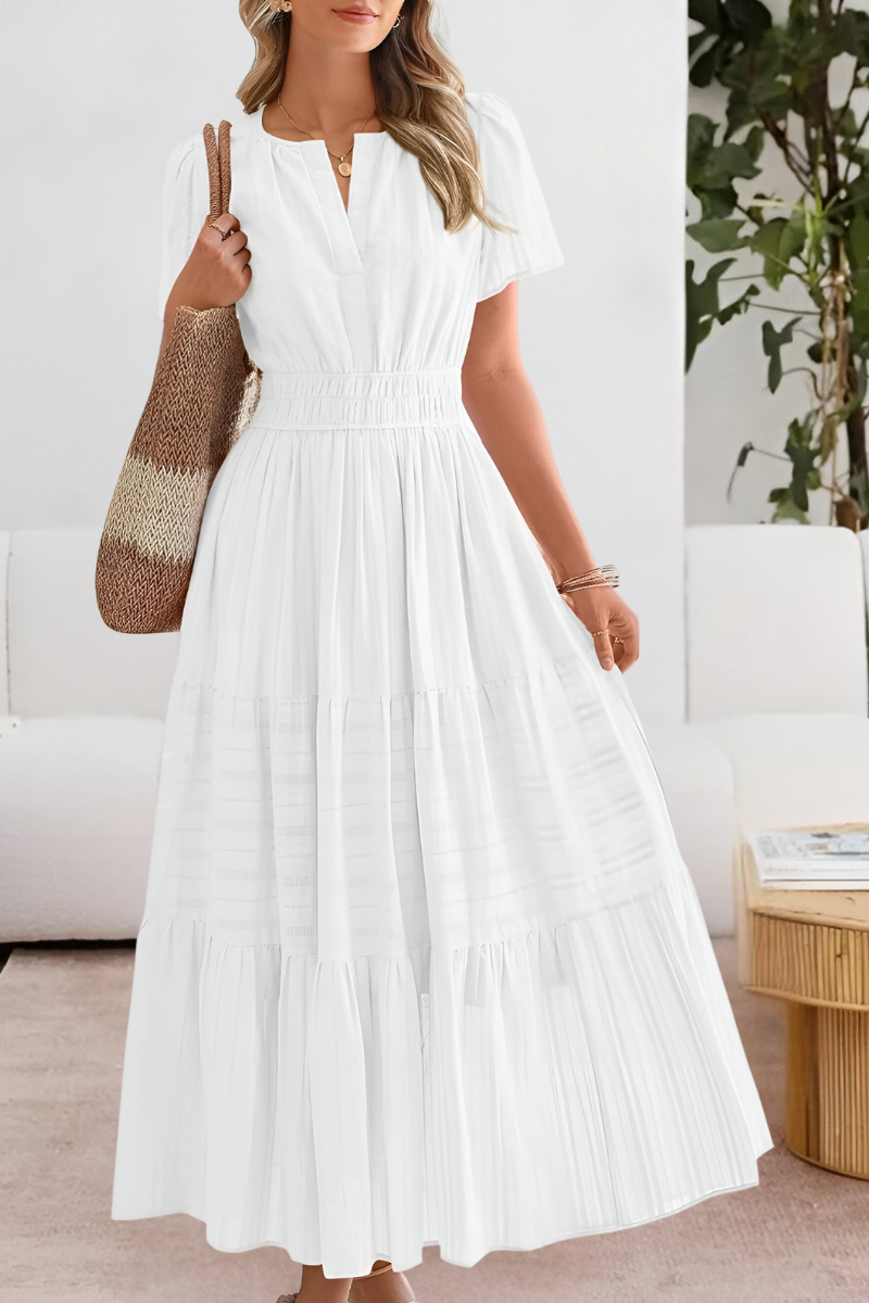 Daphne | Sukienka Maxi z Falbankami