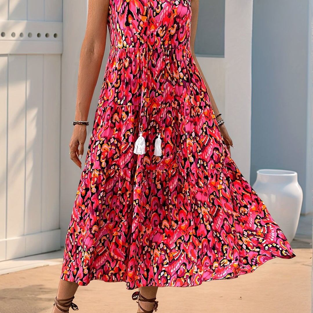 Delia | Luźna Boho Maxi Sukienka