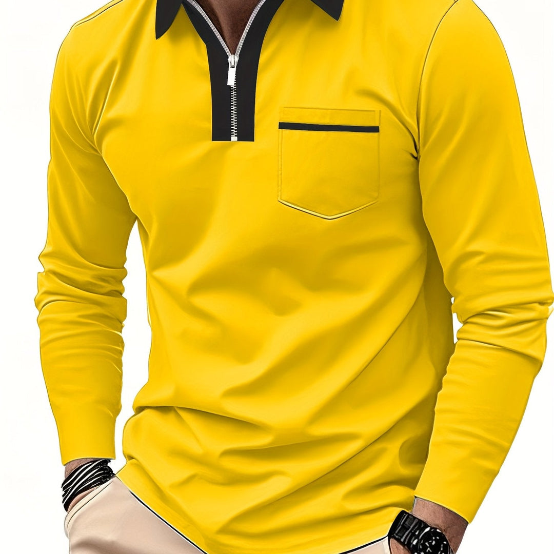 Curtis | Elegancka koszulka polo z zamkiem przy kołnierzu