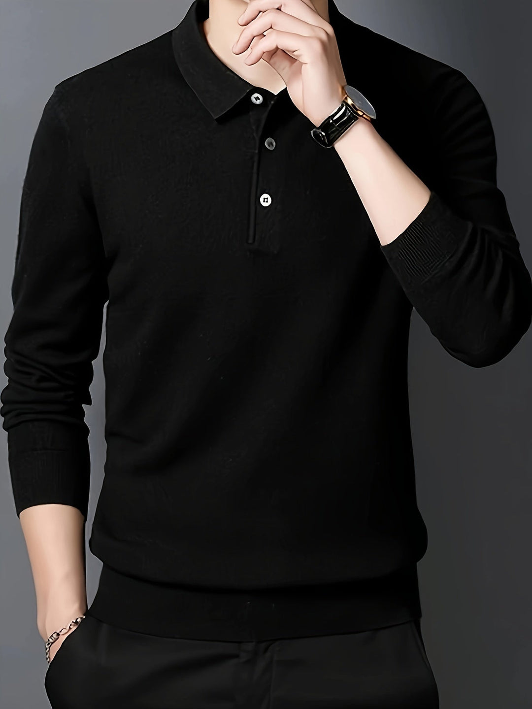 Sebastian | Elegancka Koszulka Polo z Kołnierzykiem