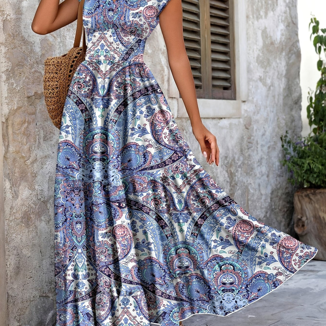 Roberta | Boho Sukienka Maxi w Wzór Paisley