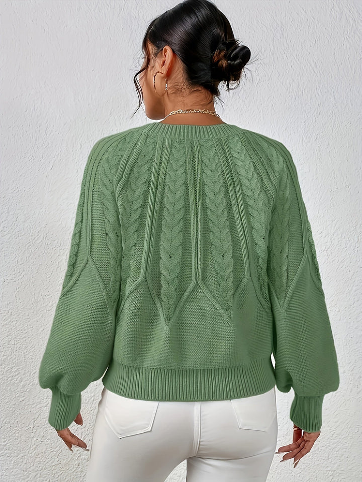 Eleanor | Luźny sweter w warkocze