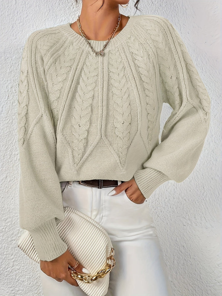 Eleanor | Luźny sweter w warkocze
