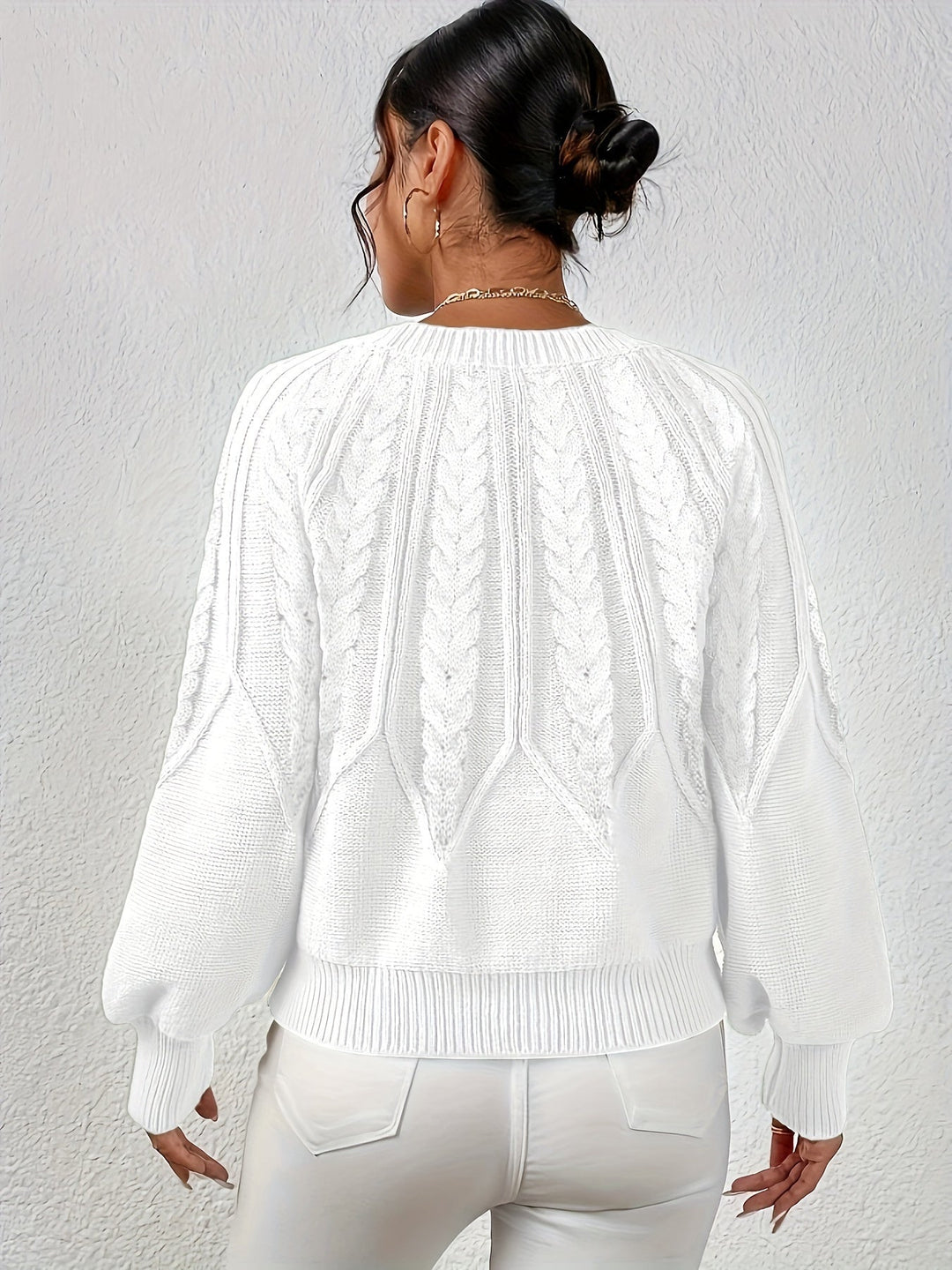 Eleanor | Luźny sweter w warkocze