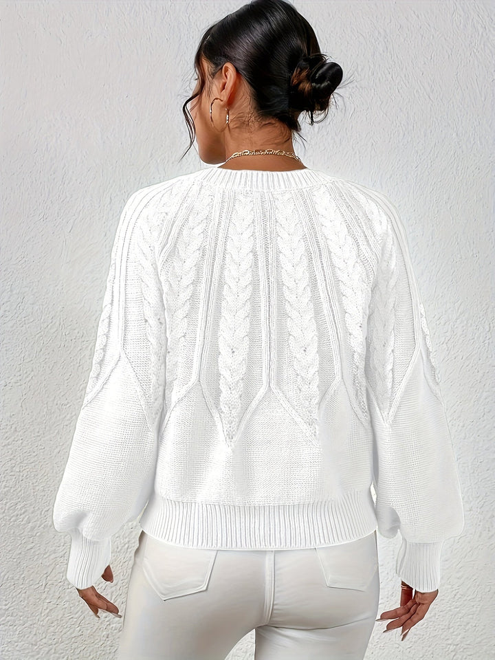 Eleanor | Luźny sweter w warkocze