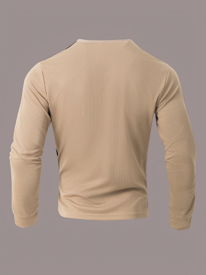 Curtis | Teksturowany longsleeve Henley