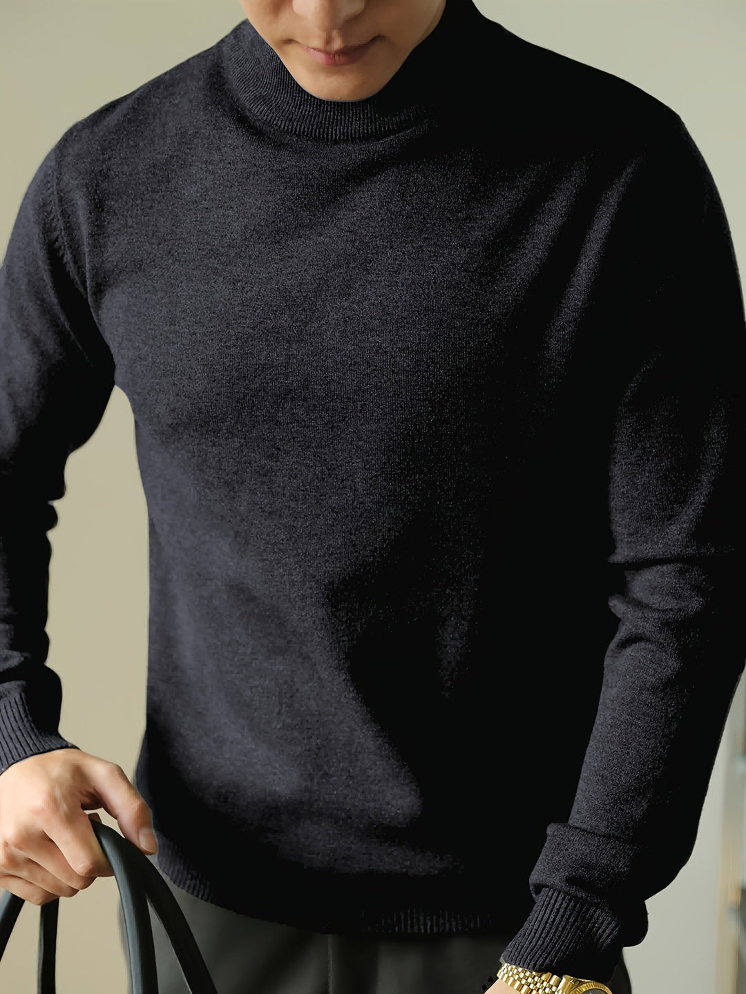 Everett | Elegancki Sweter z Wysokim Kołnierzem