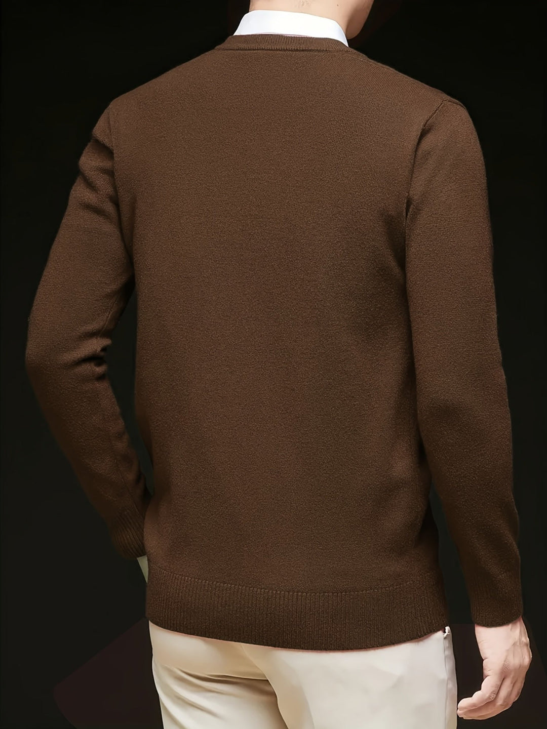 Hugh | Elegancki sweter w serek
