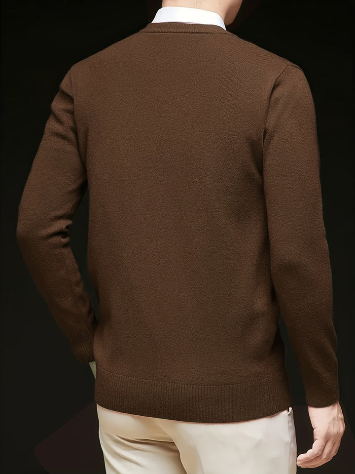 Hugh | Elegancki sweter w serek