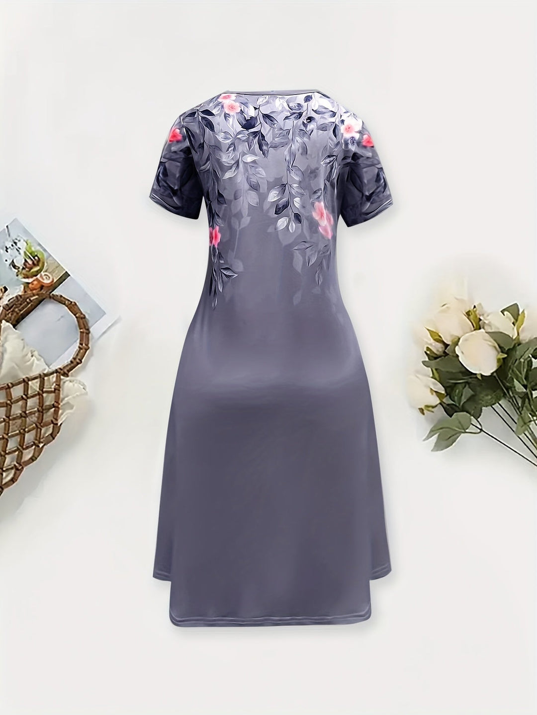 Marjorie | Elegancka Kwiatowa Sukienka A-Linie