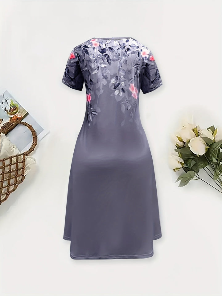 Marjorie | Elegancka Kwiatowa Sukienka A-Linie