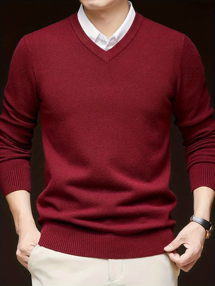 Hugh | Elegancki sweter w serek