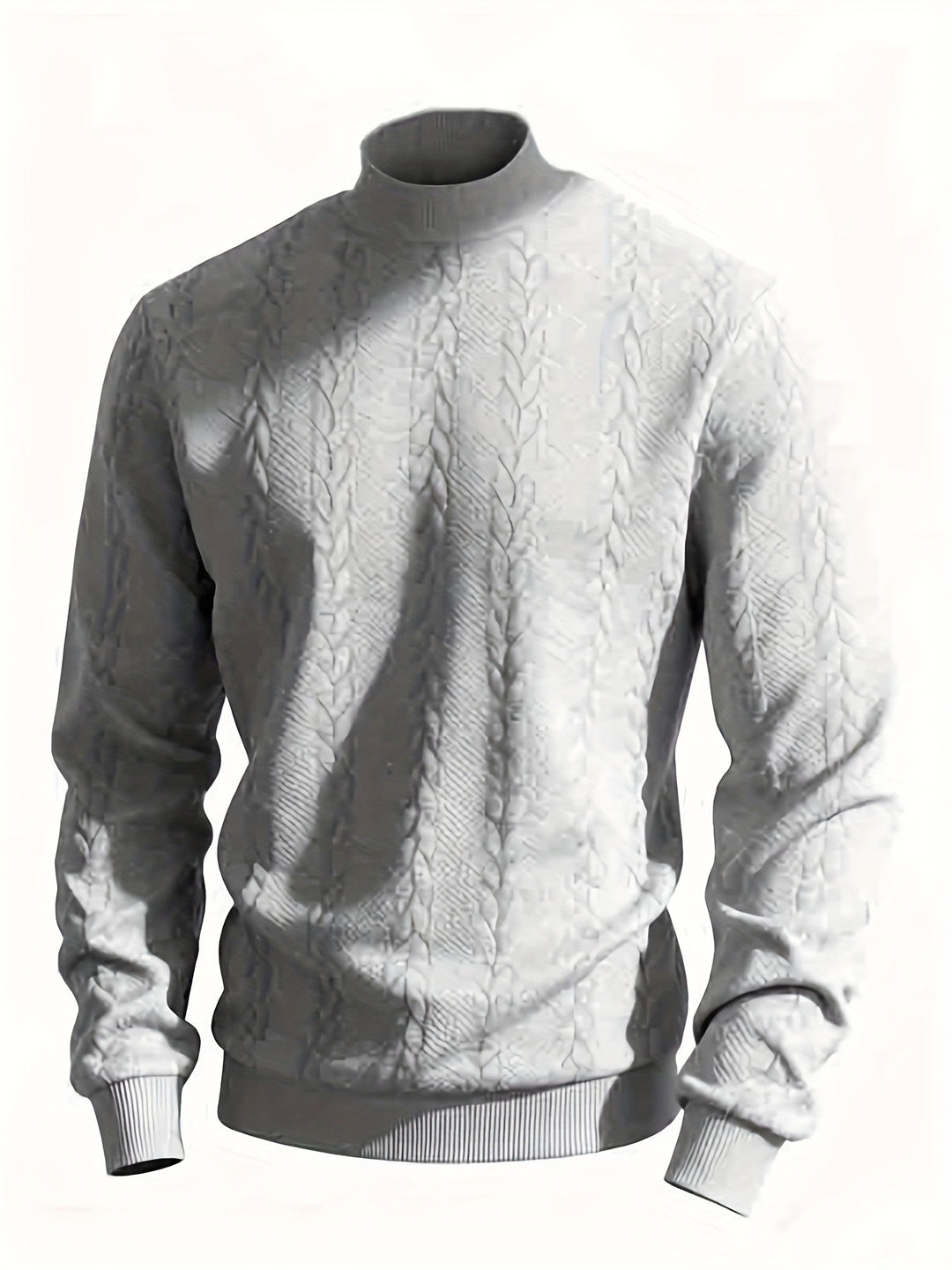 Merritt | Teksturowany Sweter z Wysokim Kołnierzem