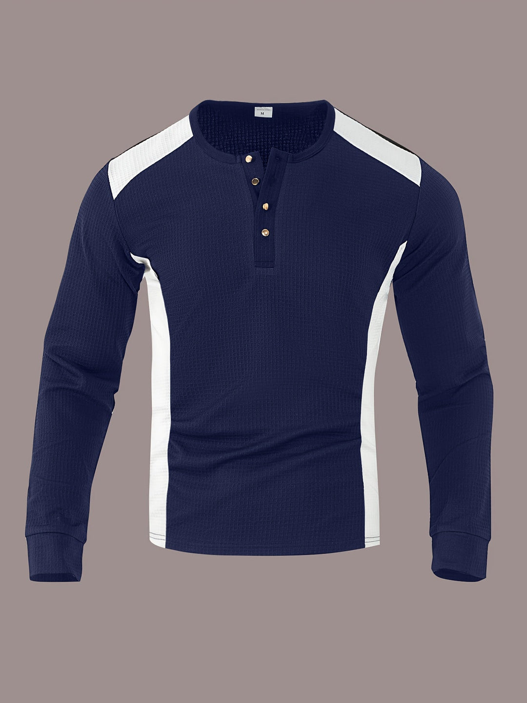 Curtis | Teksturowany longsleeve Henley