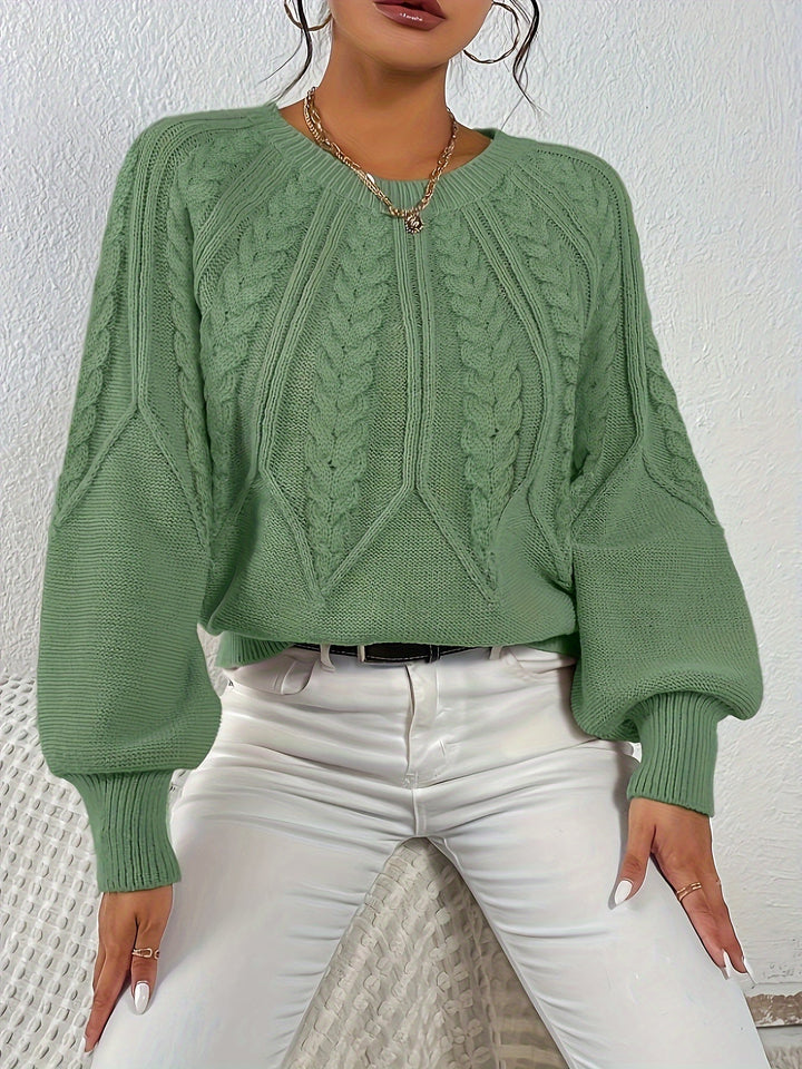 Eleanor | Luźny sweter w warkocze