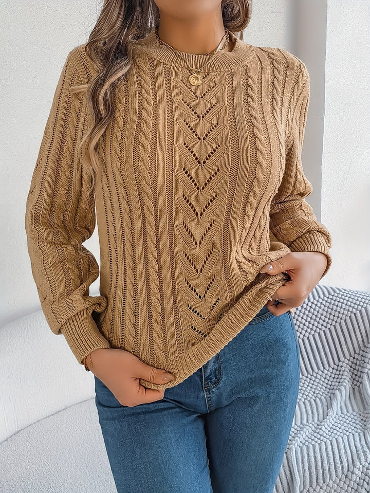 Blythe | Sweter z Warkoczowym Wzorem