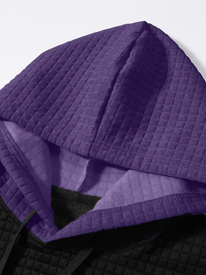 Hayes | Teksturowana bluza z kapturem w kolorze blokowym