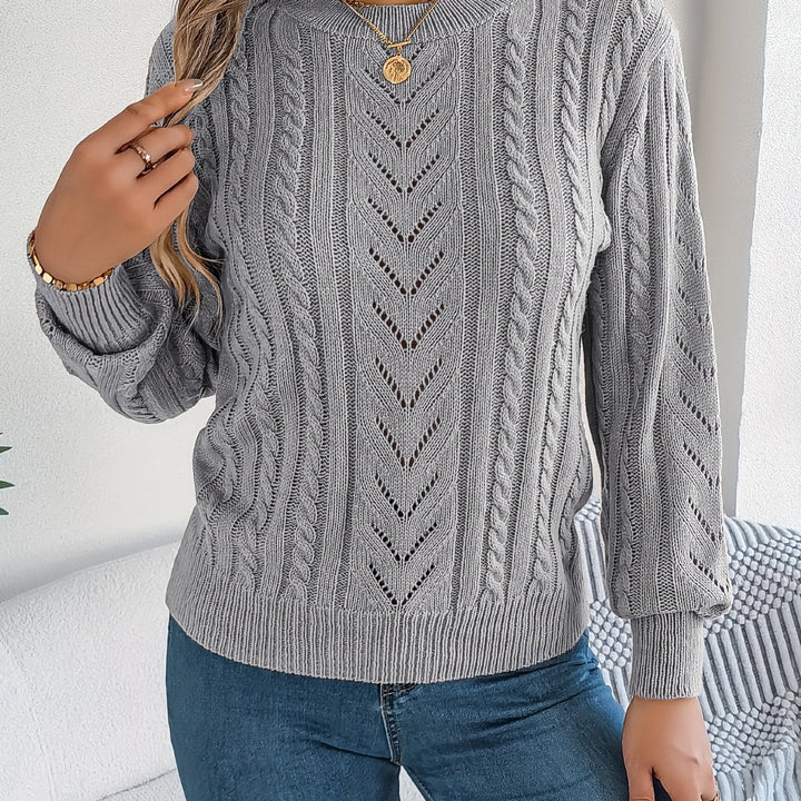 Blythe | Sweter z Warkoczowym Wzorem