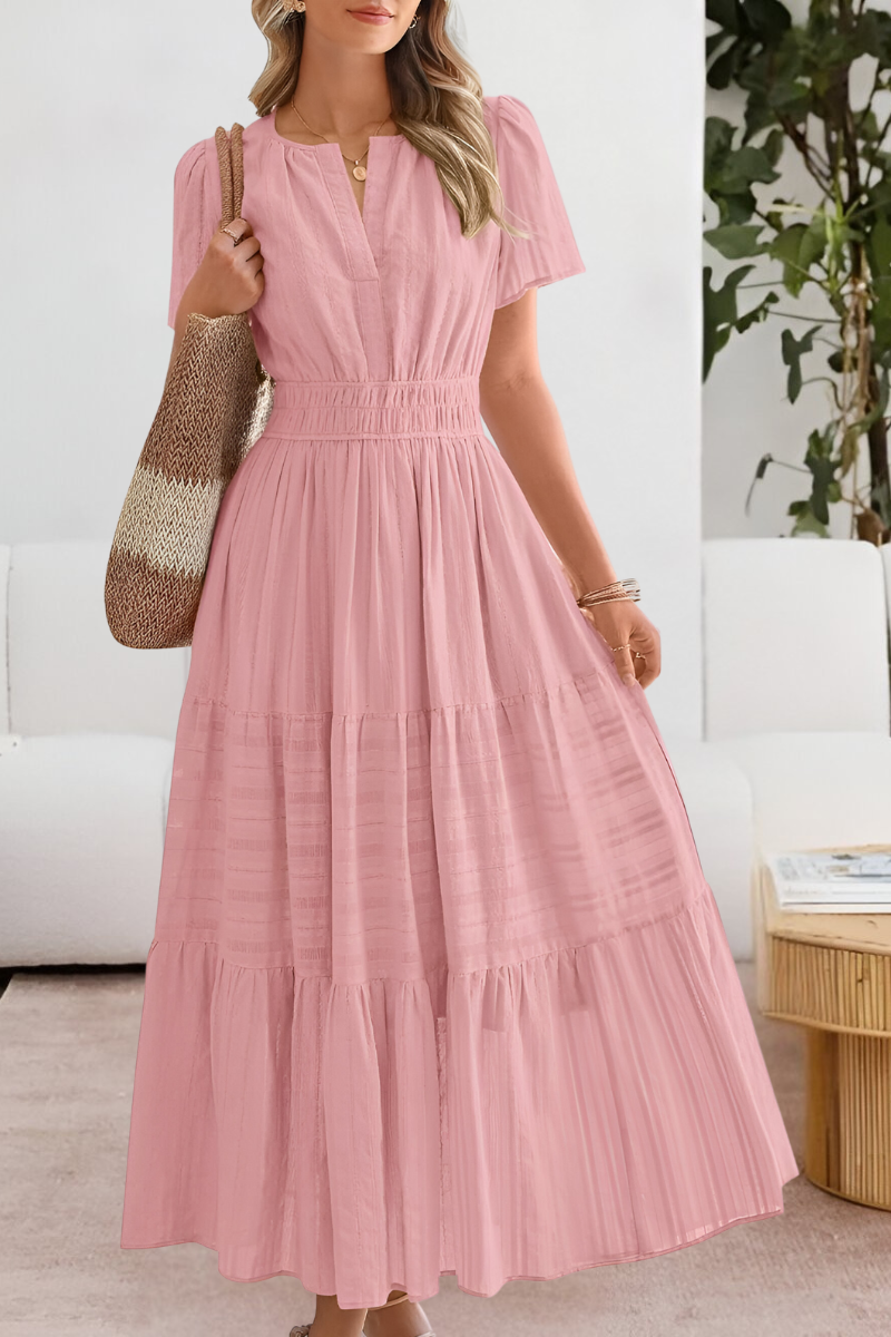 Daphne | Sukienka Maxi z Falbankami