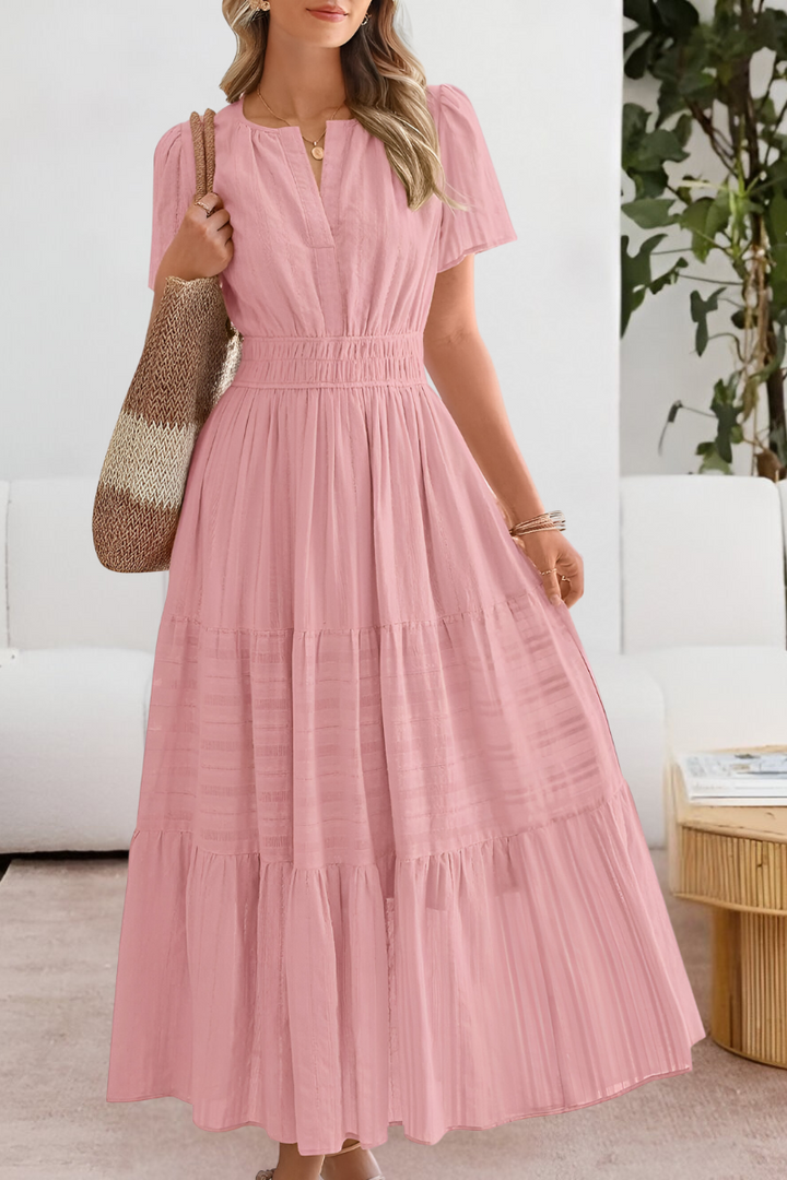 Daphne | Sukienka Maxi z Falbankami