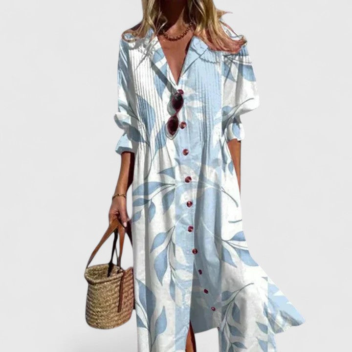 Paula | Elegancka, wielokolorowa sukienka boho