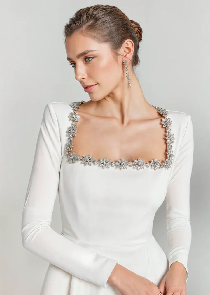 Brielle | Elegancka Mini Sukienka z Aksamit