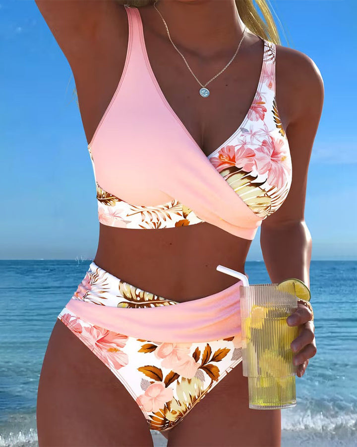 Vivienne | Kwiatowy Kostium Bikini z Wycięciami