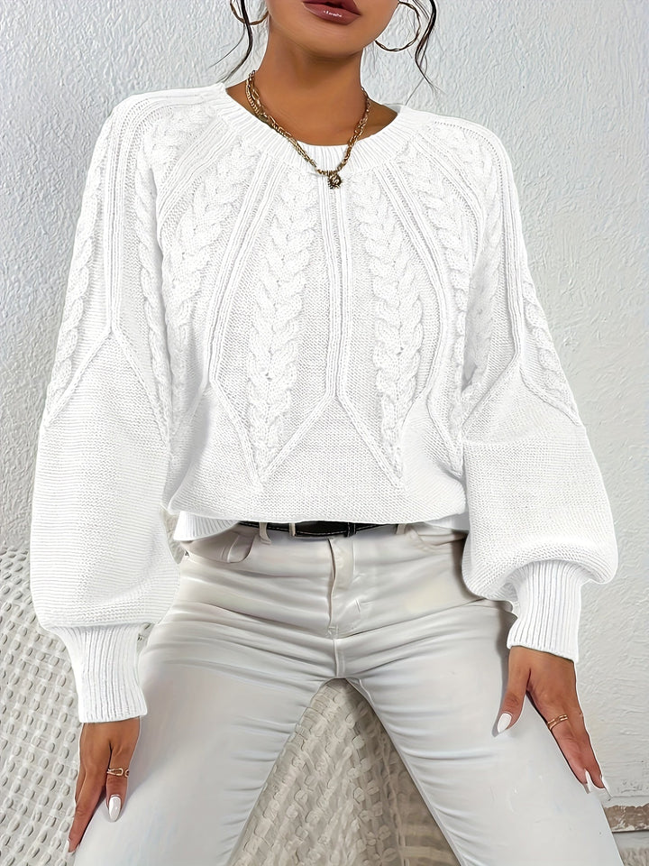 Eleanor | Luźny sweter w warkocze