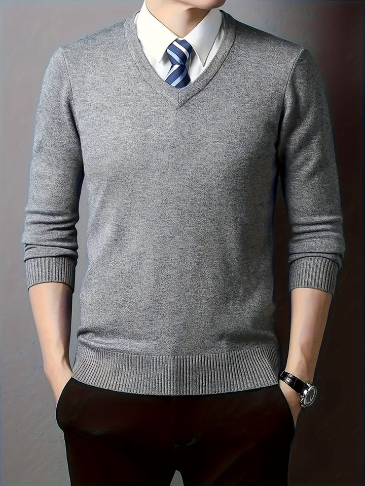 Ellis | Elegancki Sweter z Dekoltem w Serek