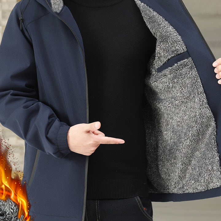 Victor | Przytulna Kurtka z Kapturem z Fleece