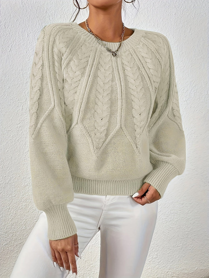 Eleanor | Luźny sweter w warkocze