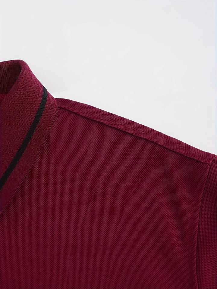 Dalton | Elegancka Koszula Polo z Długim Rękawem