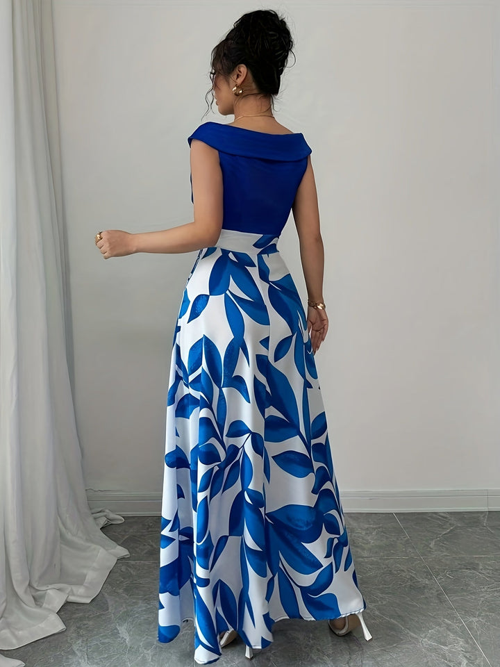 Gabriella | Kwiatowa Sukienka Maxi w Kształcie A