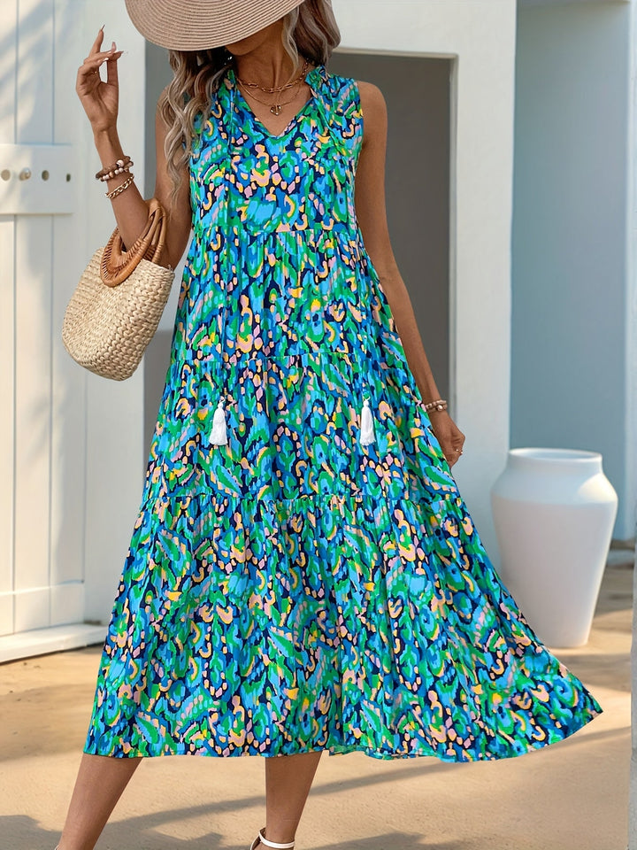 Delia | Luźna Boho Maxi Sukienka