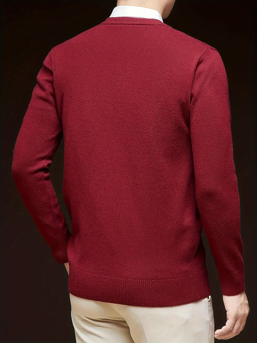 Hugh | Elegancki sweter w serek