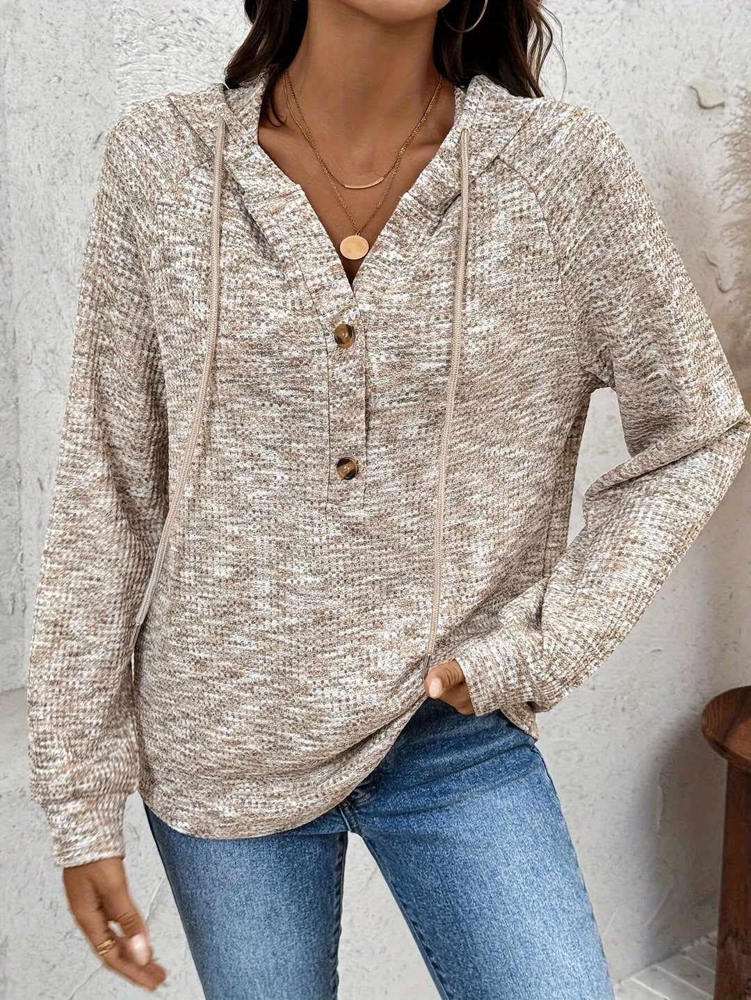 Verity | Bluza z kapturem zapinana na guziki