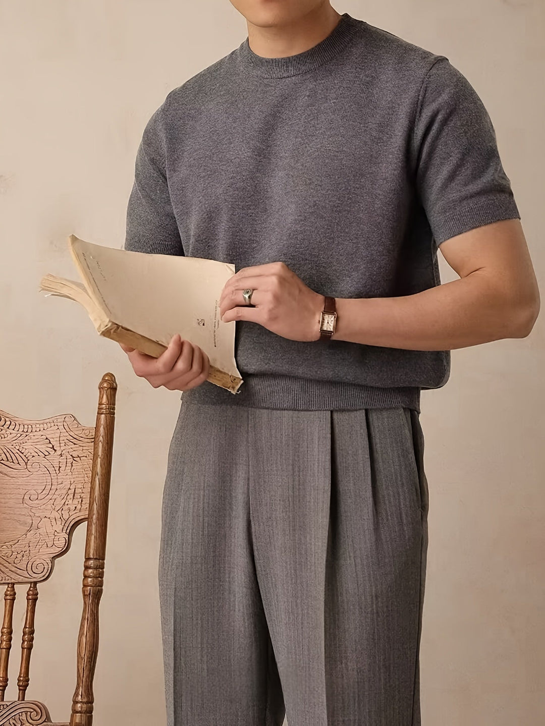 Reid | Elegancki Krótki Rękaw Sweter