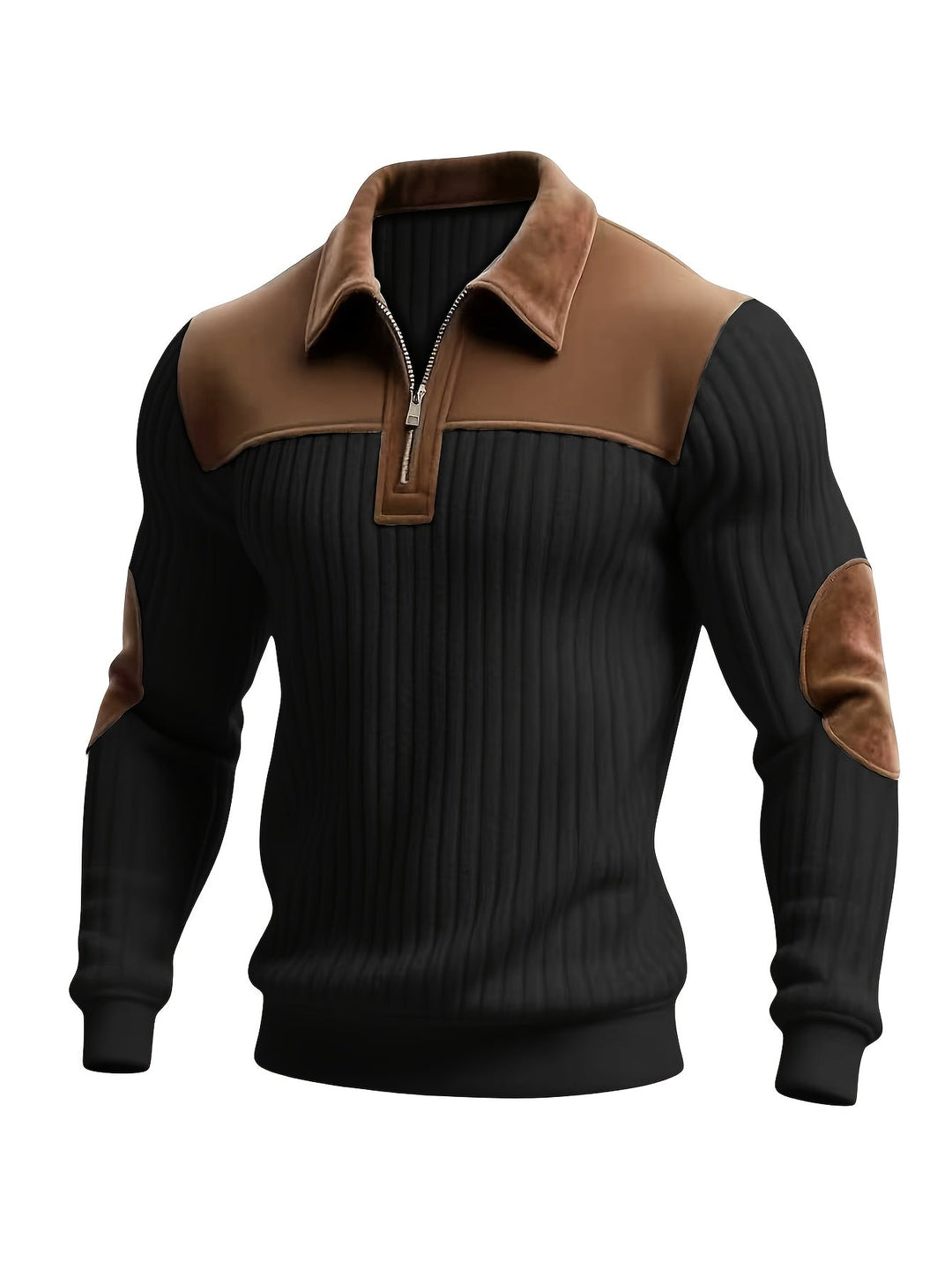 Roland | Pullover z Kwartowym Zipperem w Dwu Tonach