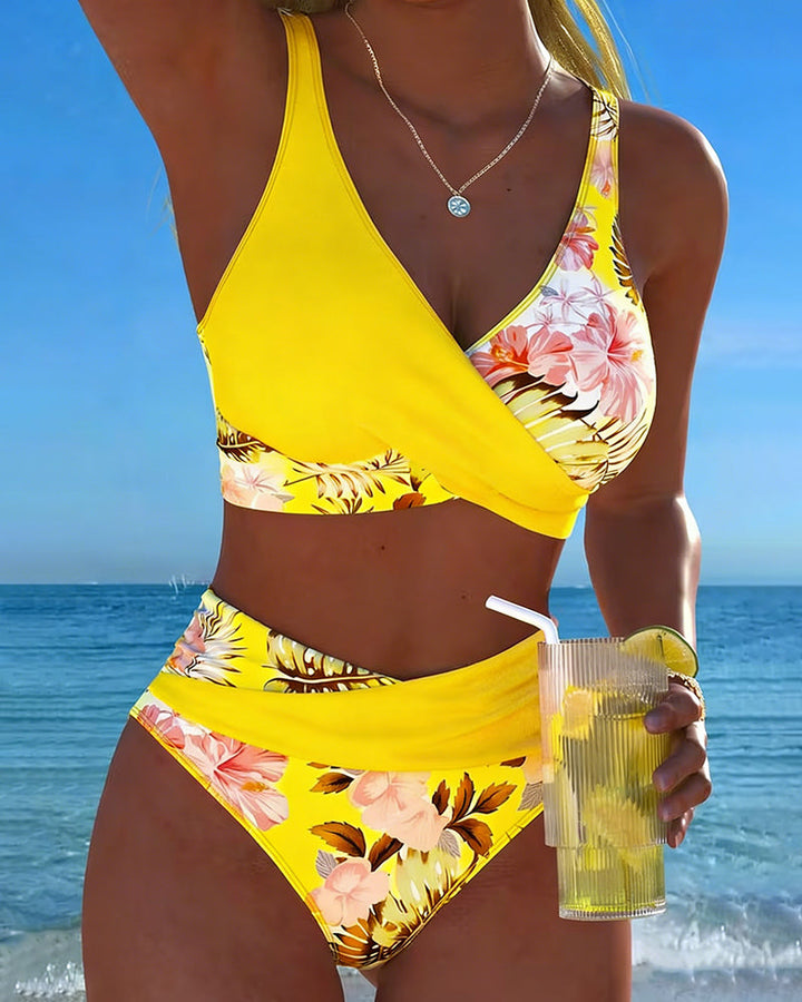 Vivienne | Kwiatowy Kostium Bikini z Wycięciami