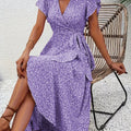 Bianca | Swobodna Sukienka Maxi z Zawiązaniem