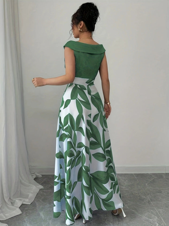 Gabriella | Kwiatowa Sukienka Maxi w Kształcie A