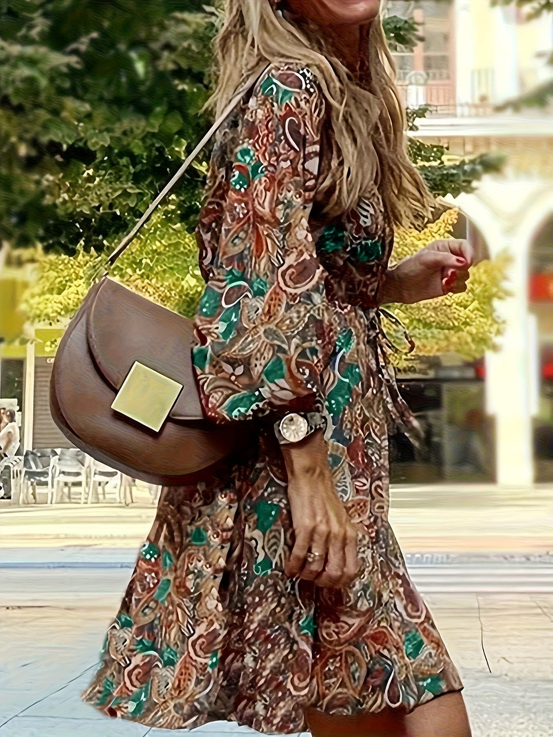 Ramona | Sukienka Boho z Dekoltem w Serek
